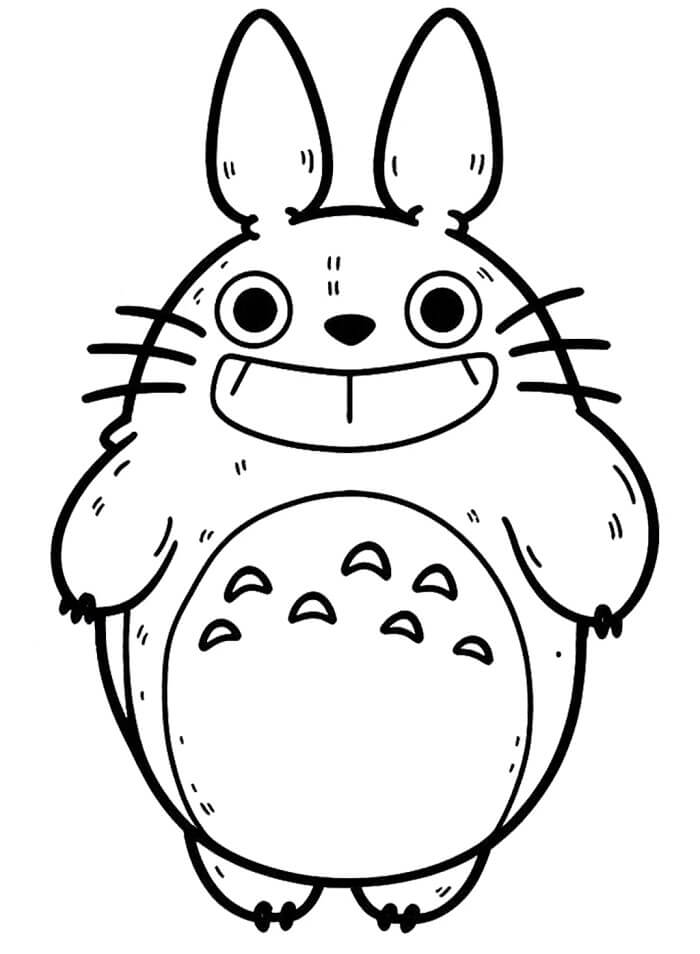 2 Yaş Çocuklar İçin Totoro Boyama Sayfası