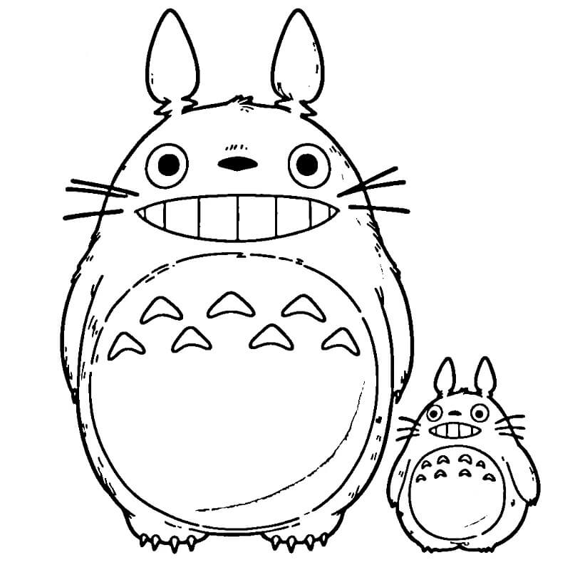 4 Yaş Çocuklar İçin Totoro Boyama Sayfası
