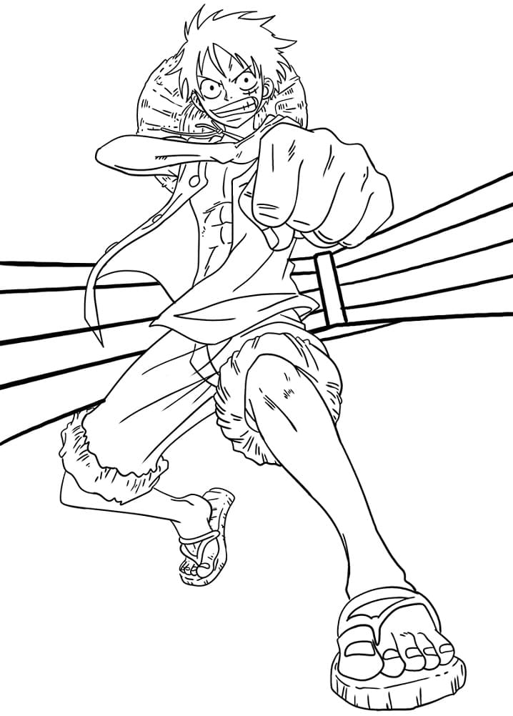 Anime One Piece Luffy Boyama Sayfası