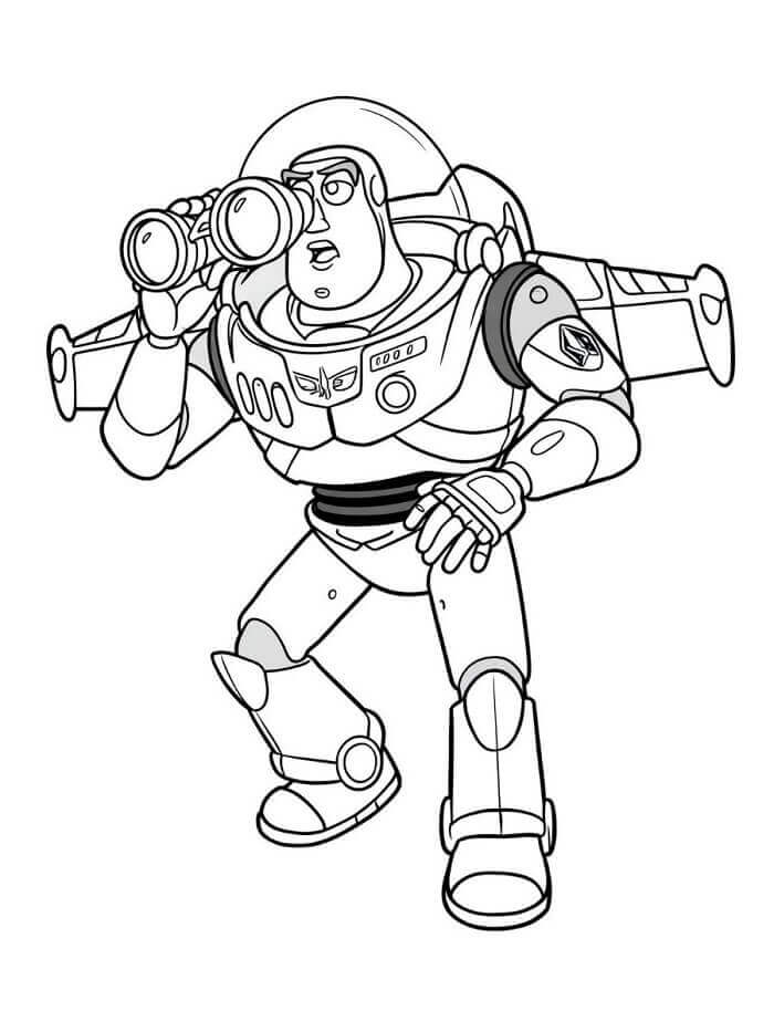 Basit Buzz Lightyear Boyama Sayfası