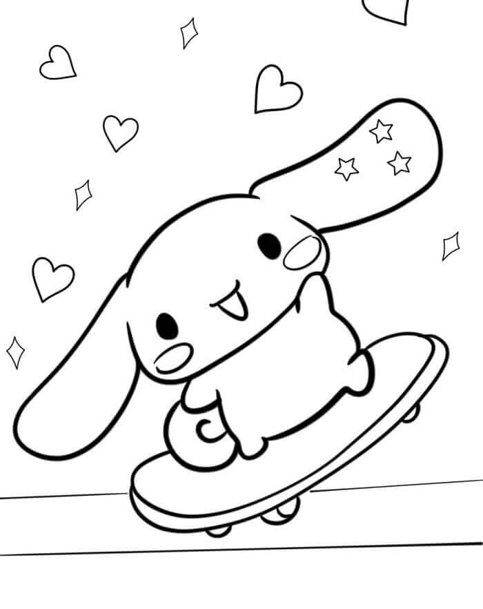 Basit Cinnamoroll Boyama Sayfası
