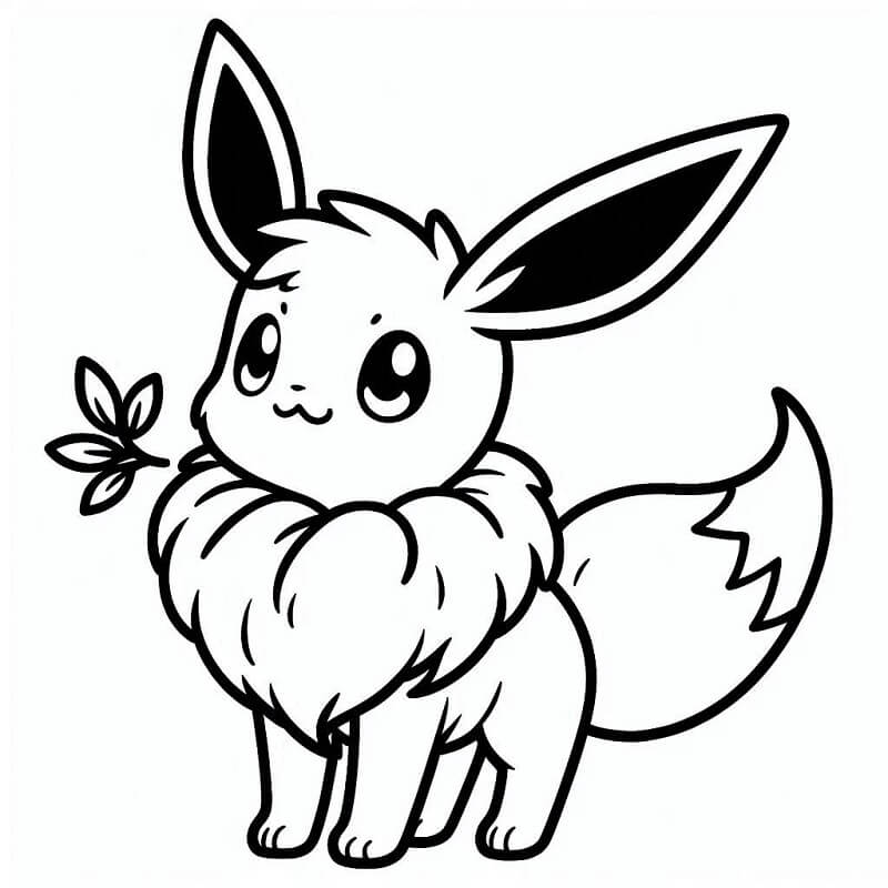 Bedava Eevee Görseli Boyama Sayfası