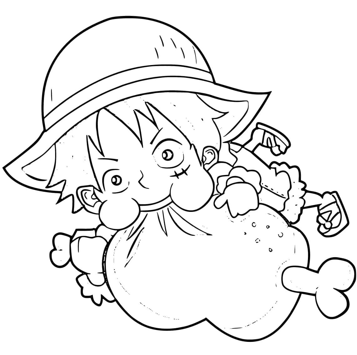 Bedava Luffy Boyama Sayfası