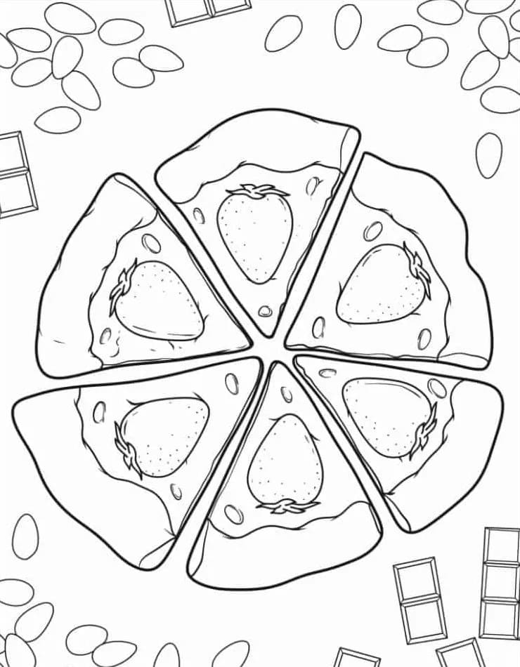 Bedava Pizza Görseli Boyama Sayfası