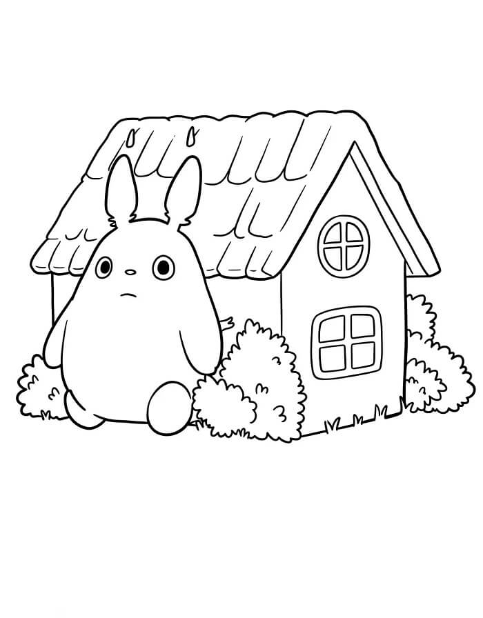 Bedava Totoro Görseli Boyama Sayfası