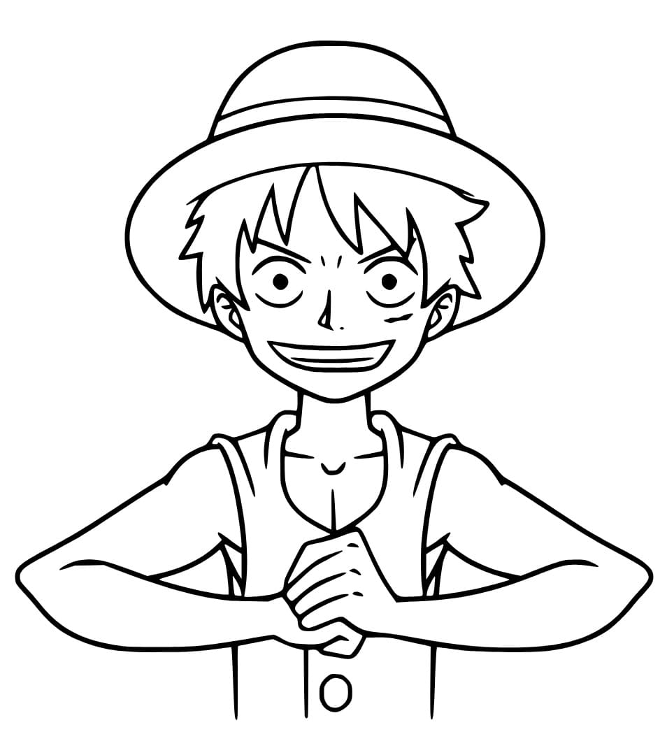 Bedava Yazdırılabilir Luffy Boyama Sayfası