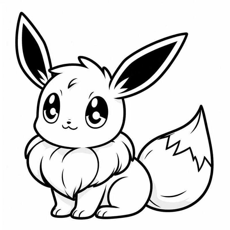 Bedava Yazdırılacak Eevee Boyama Sayfası