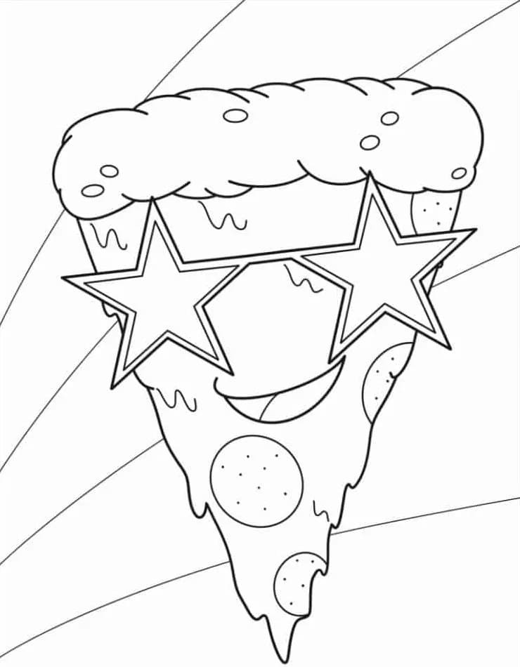 Bedava Yazdırılacak Pizza Boyama Sayfası