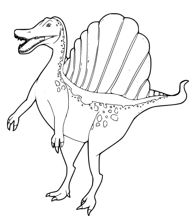 Bir Spinosaurus Dinozoru Boyama Sayfası
