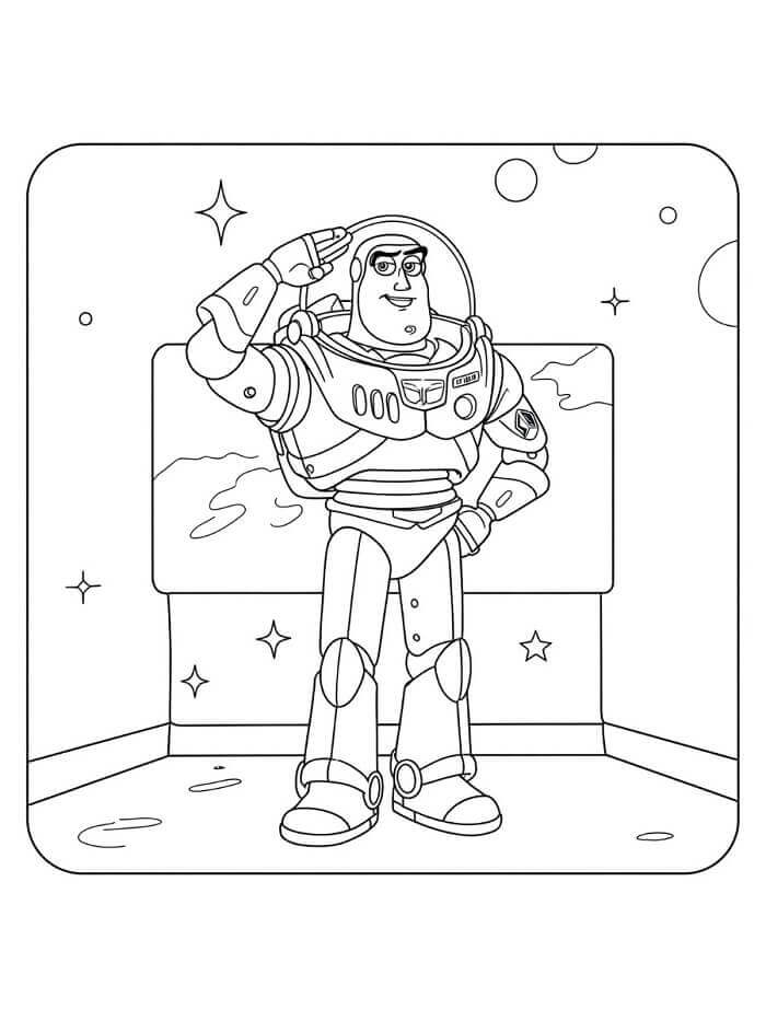 Buzz Lightyear Disney Oyuncak Hikayesinden Boyama Sayfası