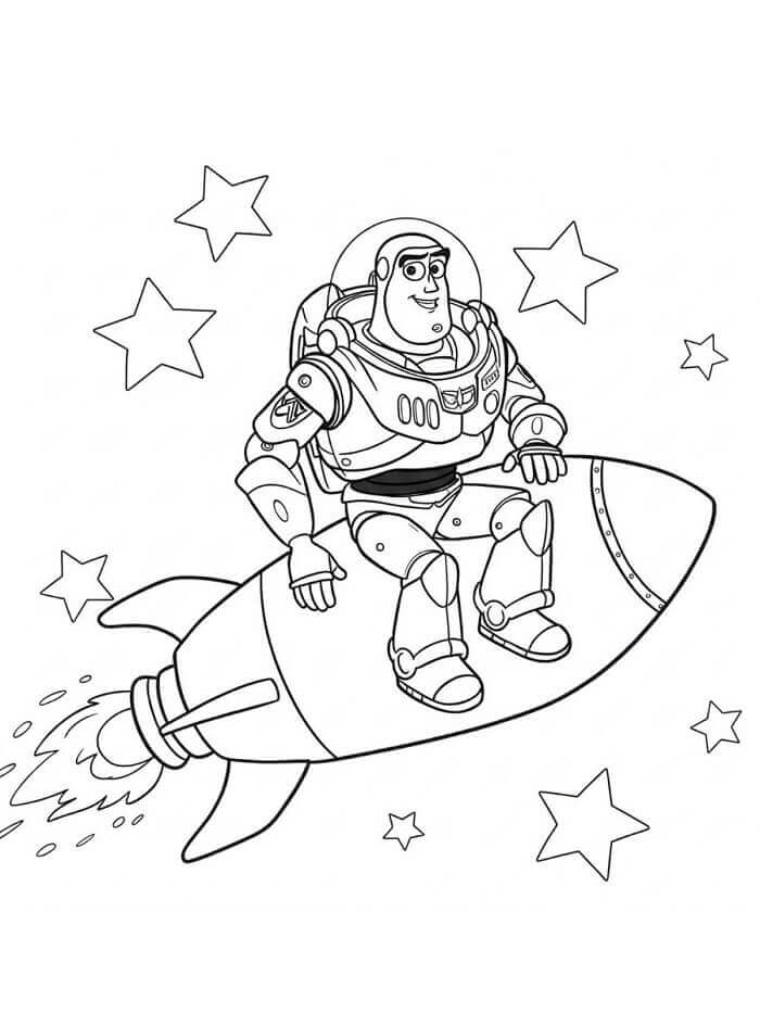 Buzz Lightyear Oyuncak Hikayesinden Boyama Sayfası