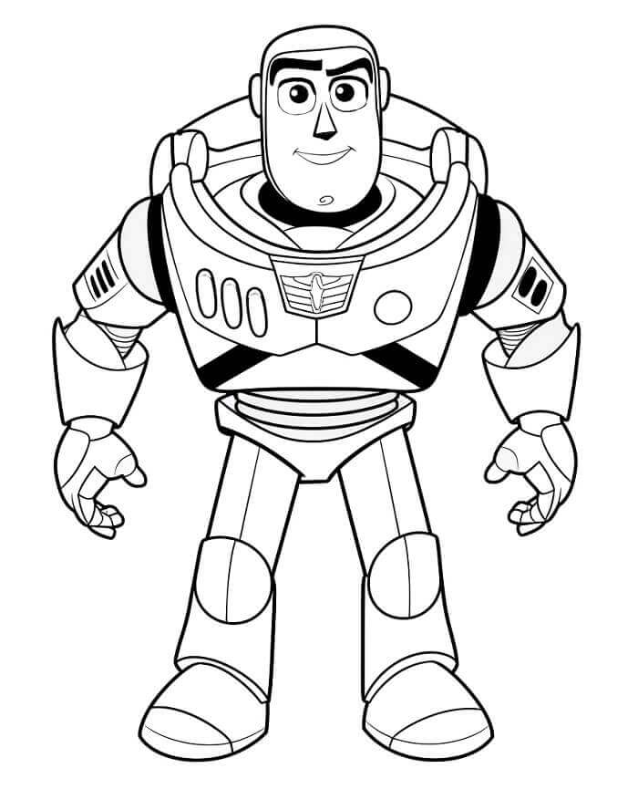 Buzz Lightyear Ücretsiz Çocuklar İçin Boyama Sayfası