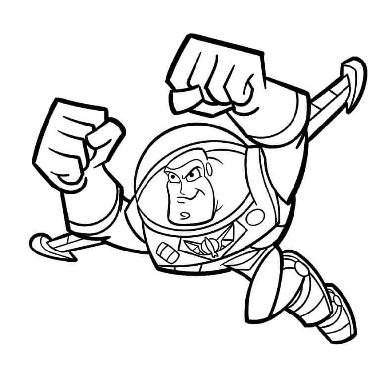 Buzz Lightyear Yazdırılacak Boyama Sayfası