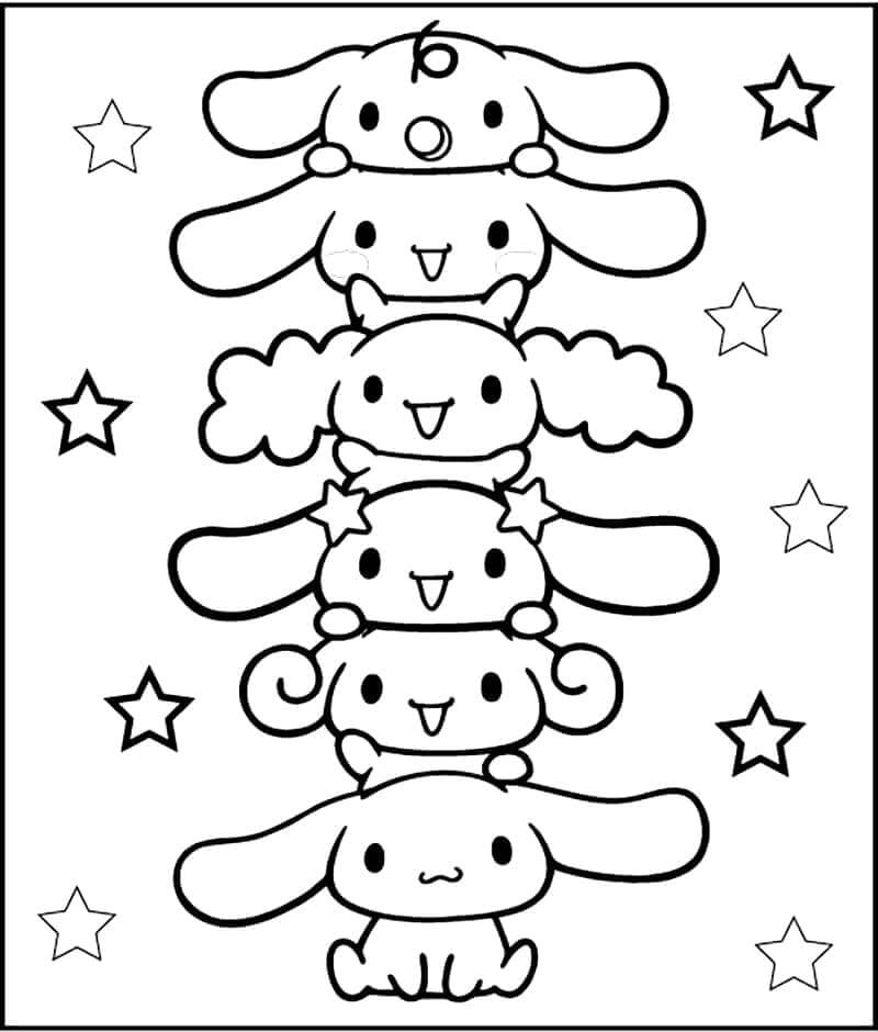 Cinnamoroll Çocuklar İçin Boyama Sayfası