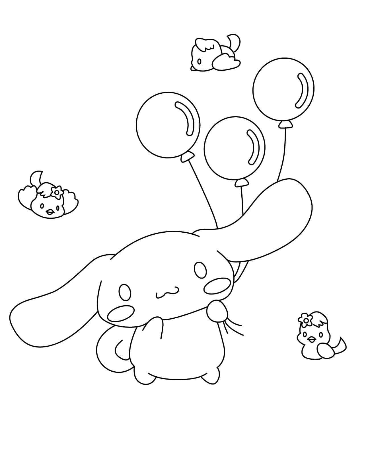 Cinnamoroll Ücretsiz Yazdırılabilir Boyama Sayfası