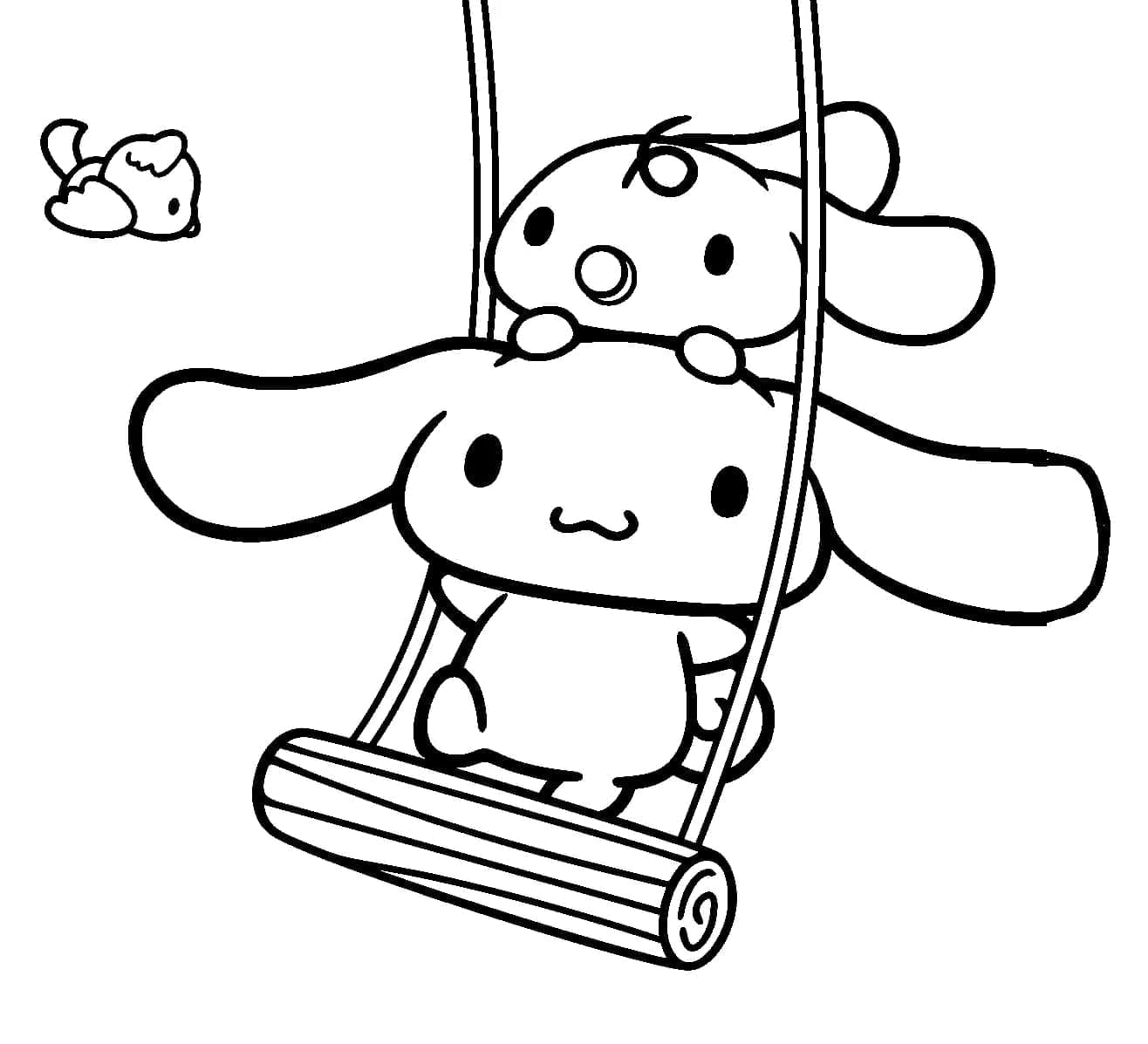 Cinnamoroll Zarif Boyama Sayfası