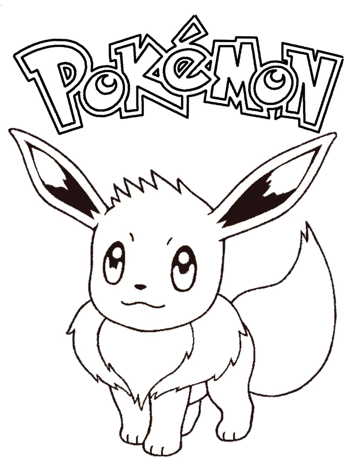 Çizgi Eevee Boyama Sayfası