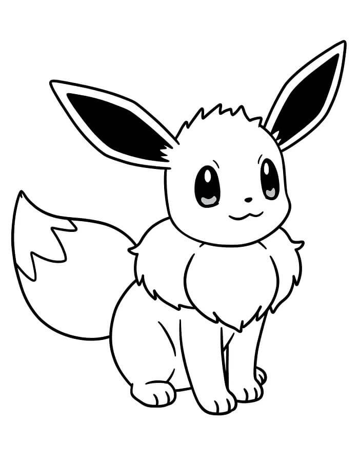 Çocuklar İçin Eevee Yazdırılabilir Boyama Sayfası