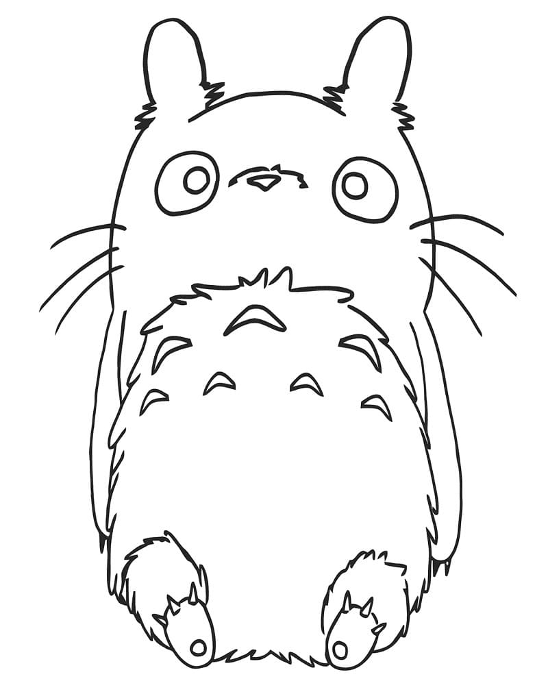 Çocuklar İçin Totoro Boyama Sayfası