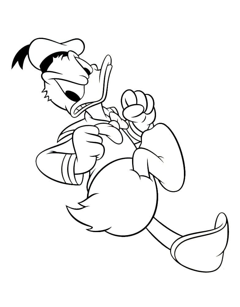 Çok Kızgın Donald Duck Boyama Sayfası