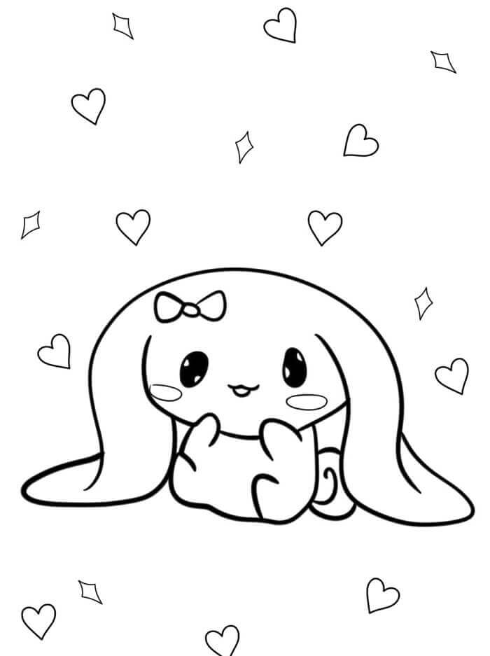 Çok Sevimli Cinnamoroll Boyama Sayfası