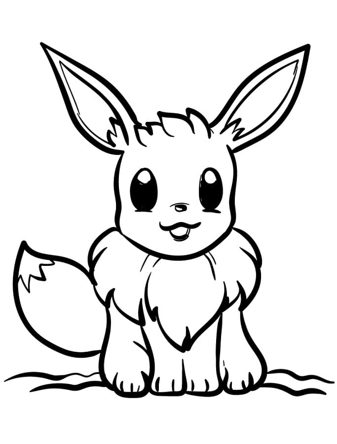Çok Sevimli Eevee Boyama Sayfası