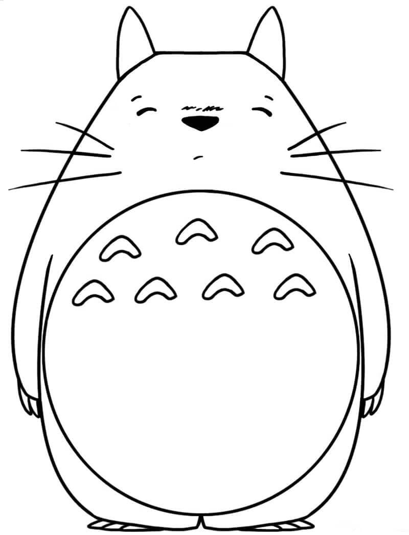 Çok Sevimli Totoro Boyama Sayfası