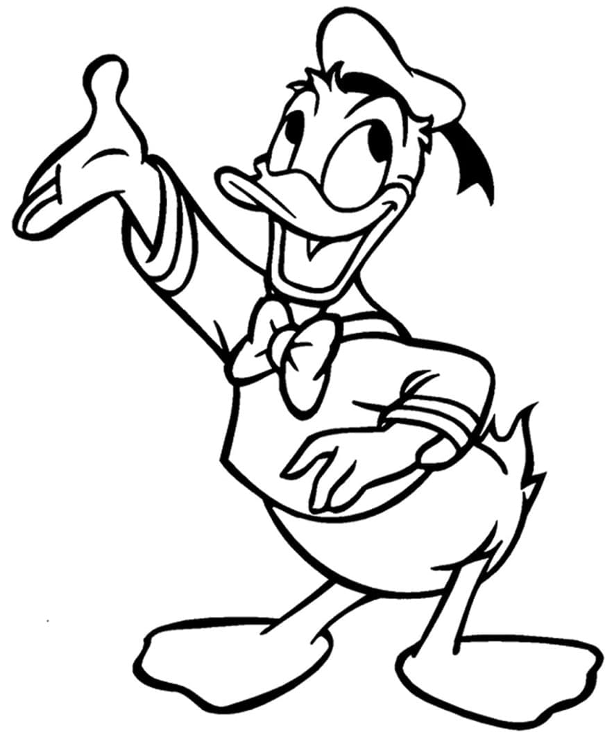 Disney Karakteri Donald Duck Boyama Sayfası