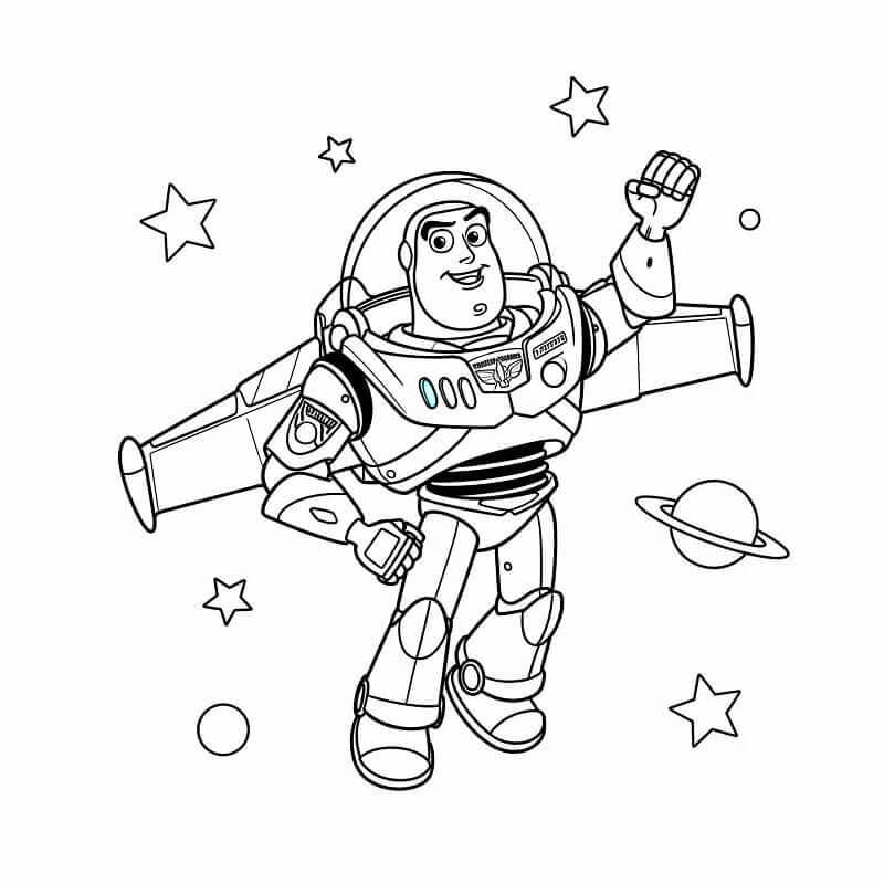 Disney Pixar Buzz Lightyear Boyama Sayfası