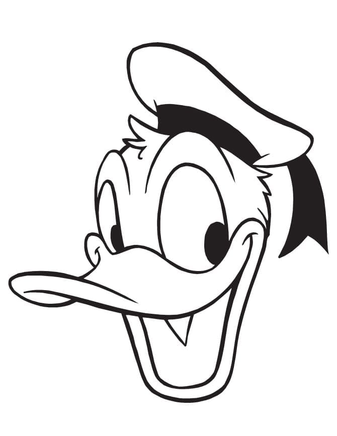 Donald Duck Yüzü Boyama Sayfası