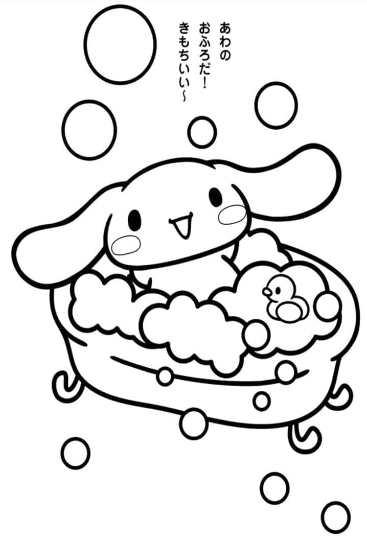 Dostça Cinnamoroll Boyama Sayfası