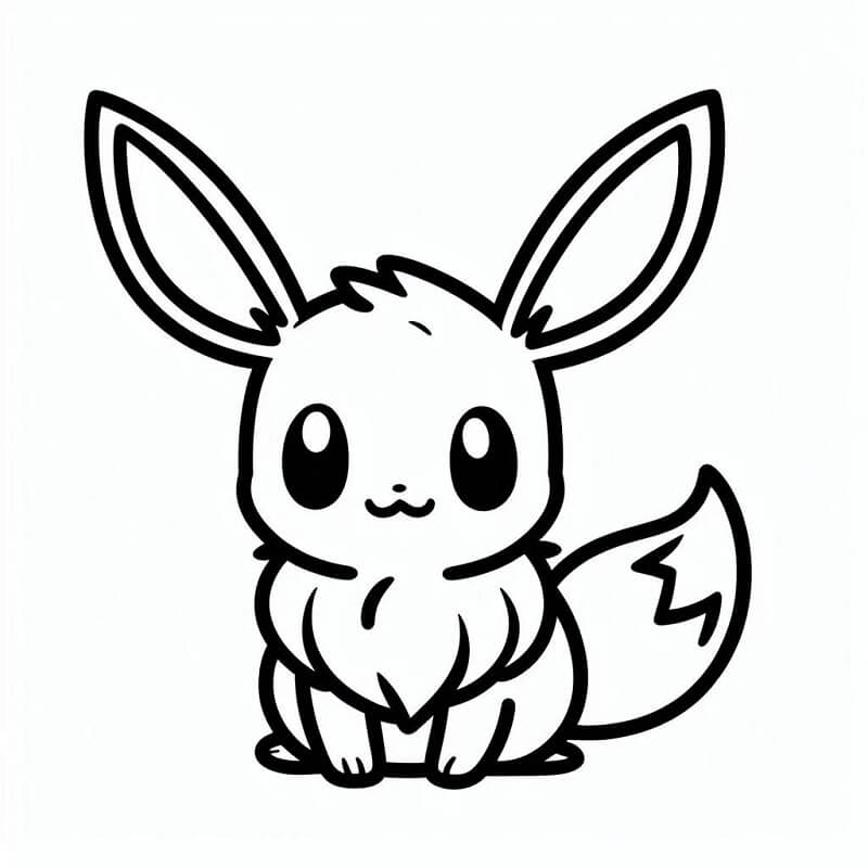 Eevee Görseli Boyama Sayfası