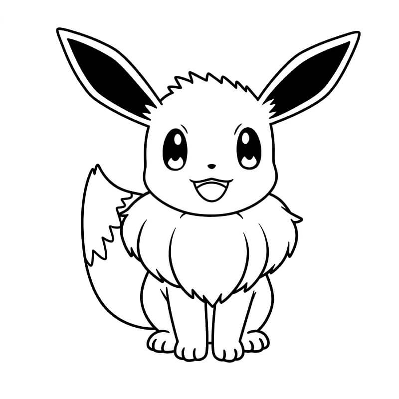 Eevee Ücretsiz Resmi Boyama Sayfası