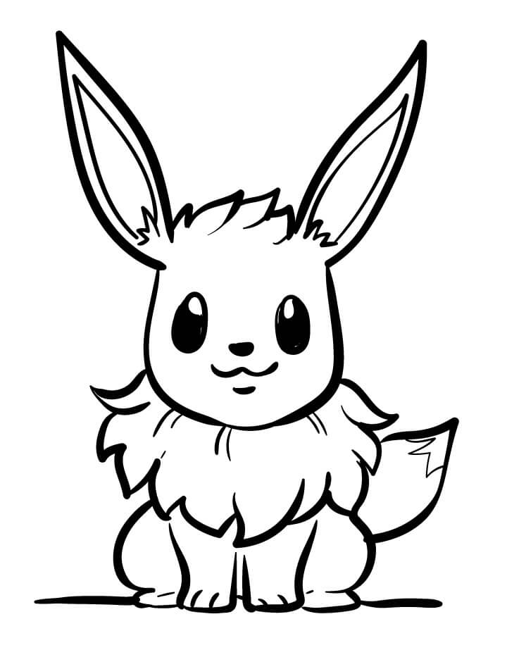 Eevee Ücretsiz Boyama Sayfası