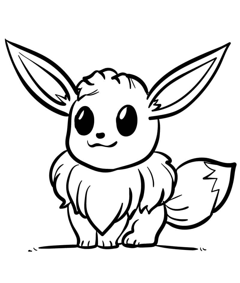 Eevee Yazdırılabilir Ücretsiz Boyama Sayfası