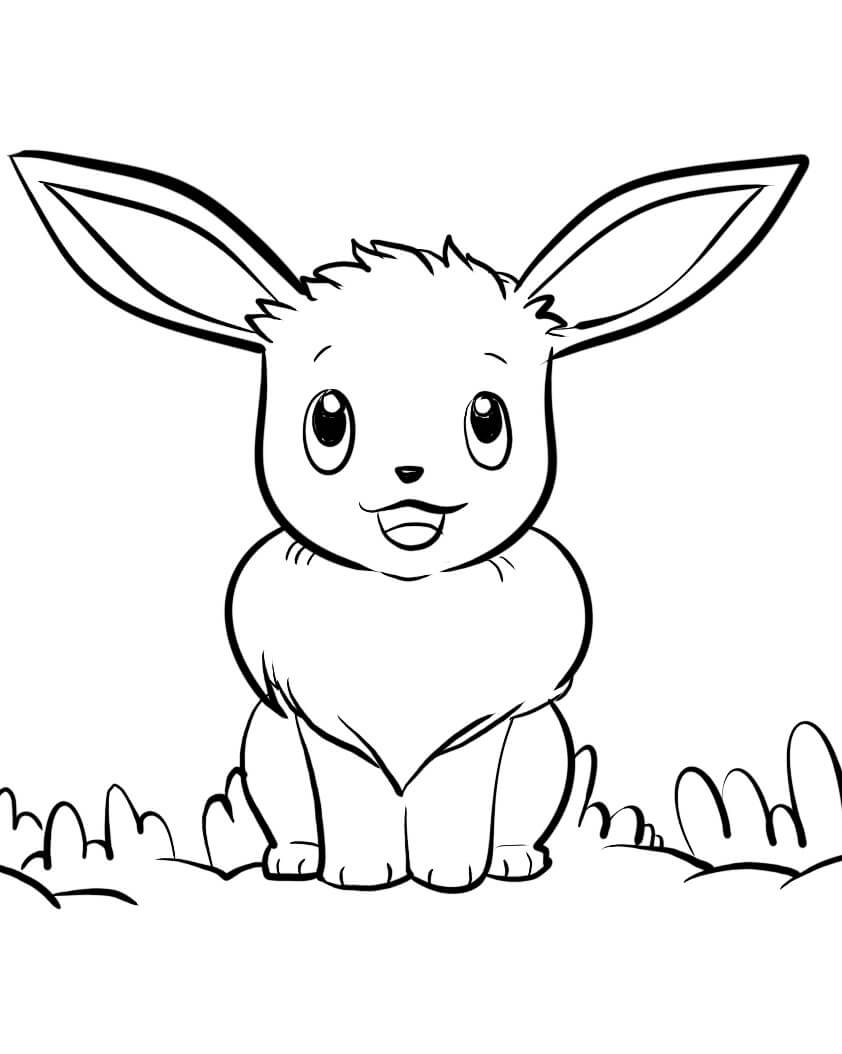 Eevee Yazdırılabilir Boyama Sayfası