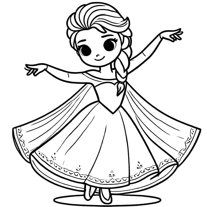 Elsa (5) Boyama Sayfası
