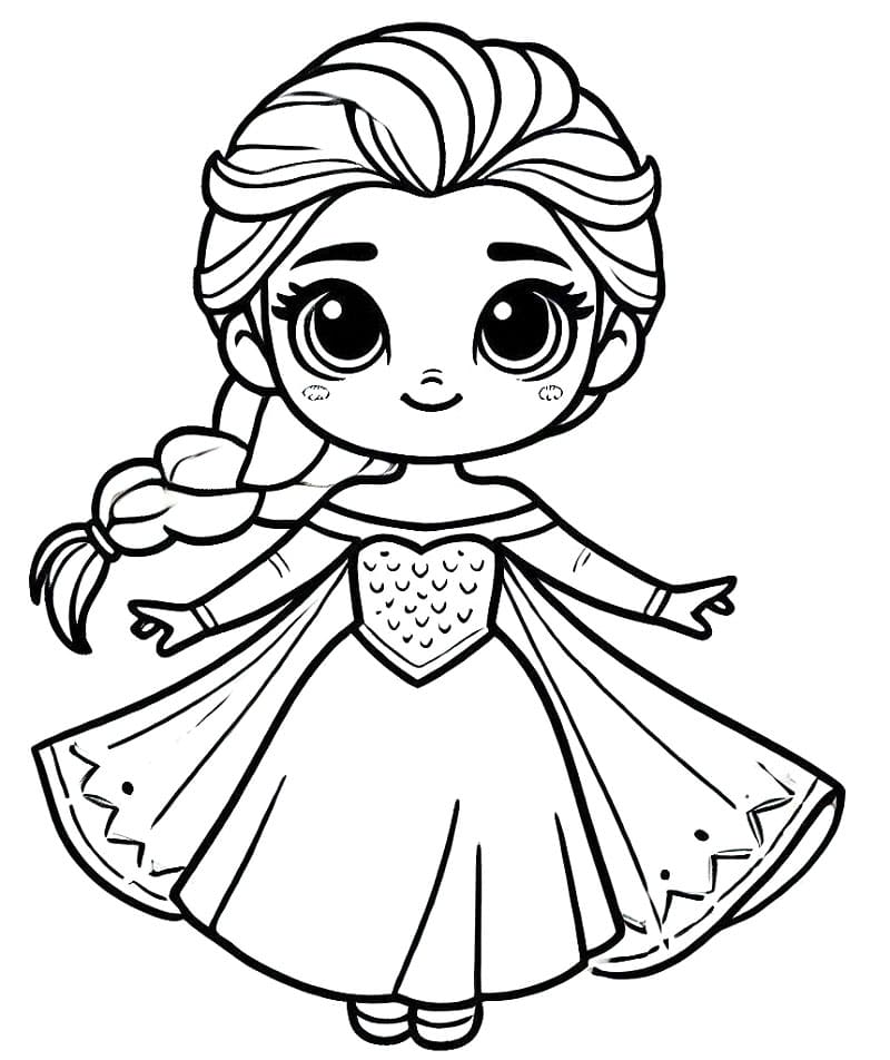 Elsa (8) Boyama Sayfası