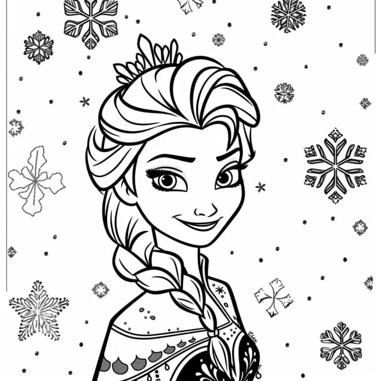 Elsa Disney Boyama Sayfası