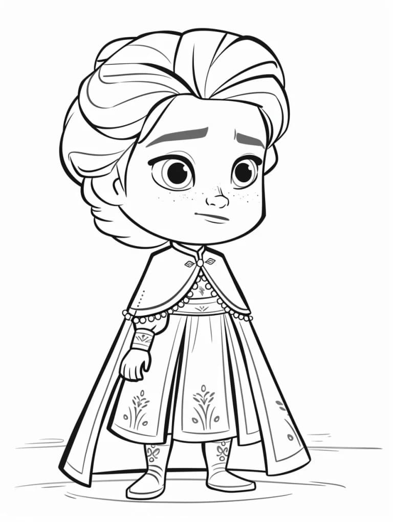 Elsa Disney'de Boyama Sayfası