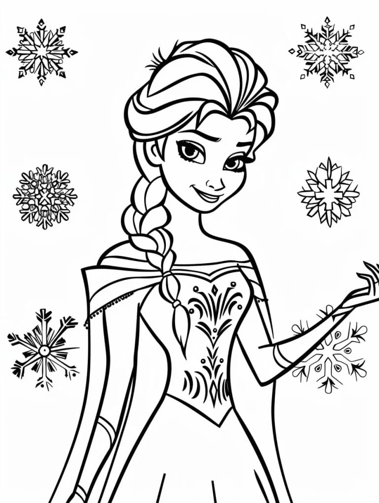 Elsa Disney'den Boyama Sayfası