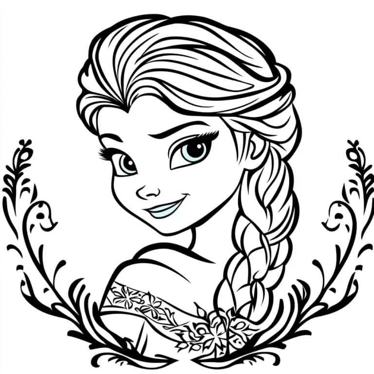 Elsa Fantastik Boyama Sayfası
