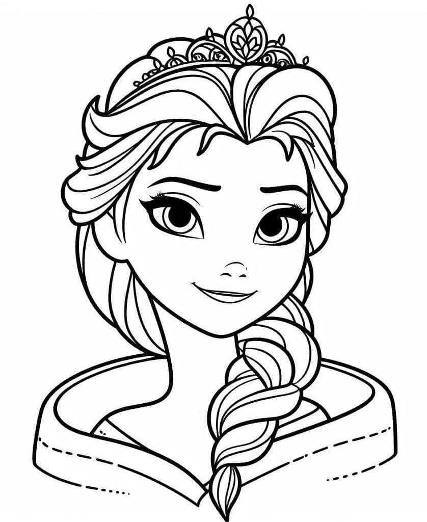 Elsa Yazdırılabilir Resmi Boyama Sayfası
