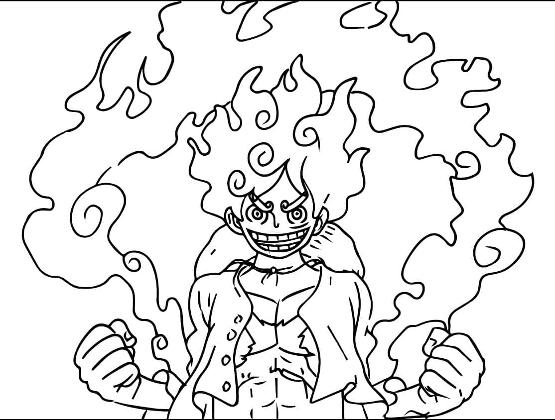 Gear 5 Luffy Boyama Sayfası