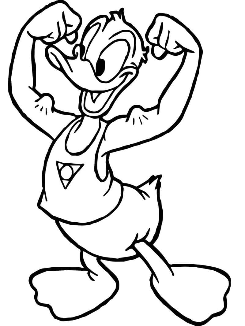 Güçlü Donald Duck Boyama Sayfası