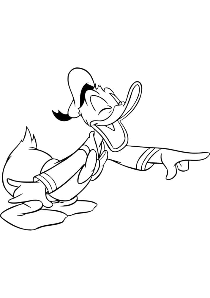 Gülen Donald Duck Boyama Sayfası