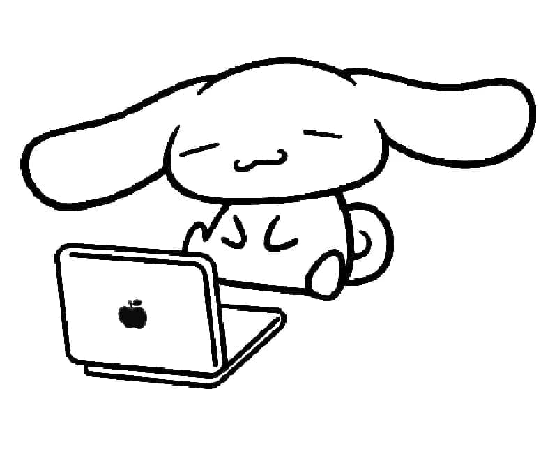 Gülümseyen Cinnamoroll Boyama Sayfası