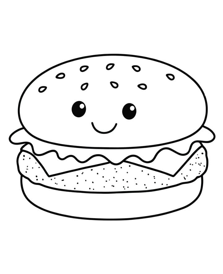 Hamburger (3) Boyama Sayfası