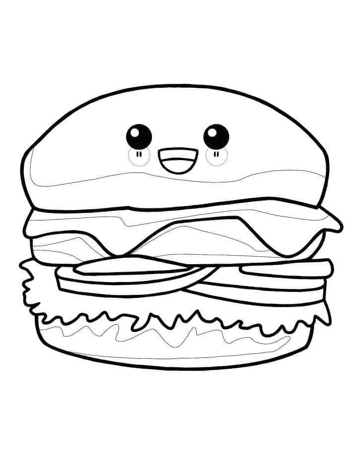 Hamburger Boyama Sayfaları