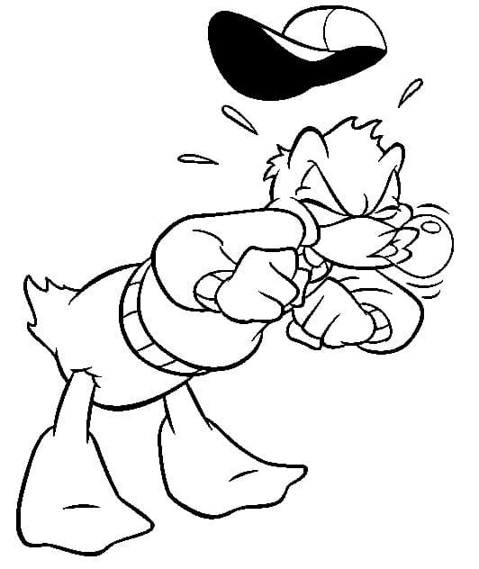 Hapşıran Donald Duck Boyama Sayfası